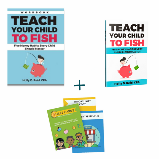 Teach Your Child To Fish Book, Workbook, And $MartCards For Future Millionaires Vol. 1 Bundle