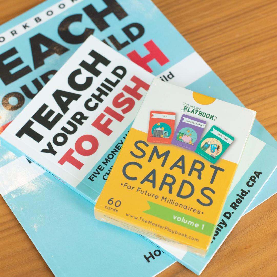 Teach Your Child To Fish Book, Workbook, And $MartCards For Future Millionaires Vol. 1 Bundle